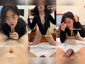 Em rau vú đẹp kính cận liếm của quý điêu luyện