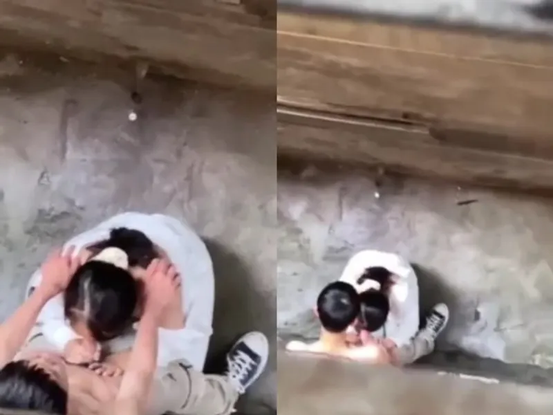 Quay lén em học sinh bú cậu bé anh yêu ở khe nhà